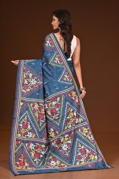 BELENDED SILK KANTHA SAREE