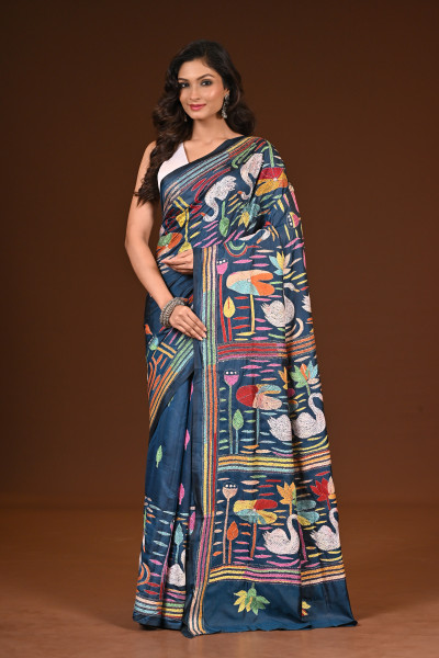 BELENDED SILK KANTHA SAREE