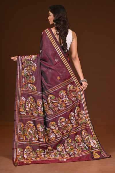 BELENDED SILK KANTHA SAREE