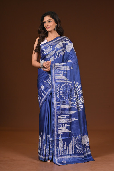 BELENDED SILK KANTHA SAREE