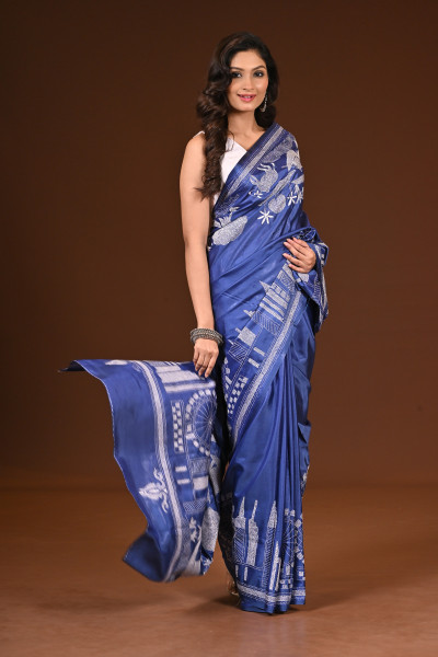 BELENDED SILK KANTHA SAREE