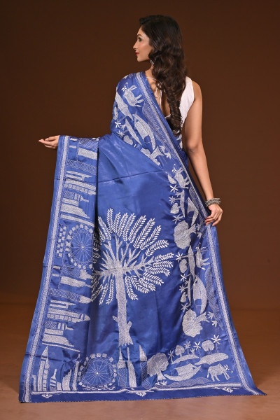 BELENDED SILK KANTHA SAREE