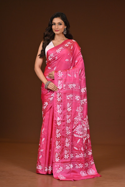BELENDED SILK KANTHA SAREE