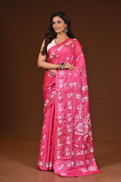 BELENDED SILK KANTHA SAREE
