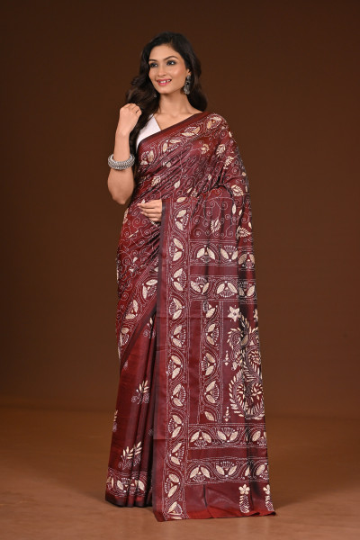 BELENDED SILK KANTHA SAREE