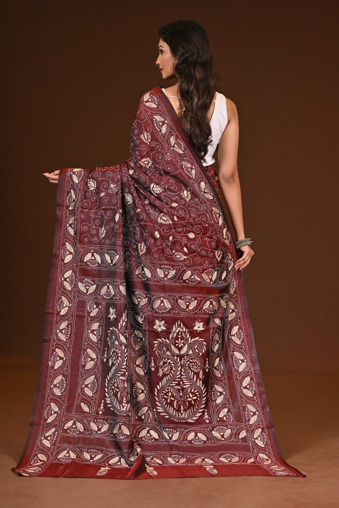 BELENDED SILK KANTHA SAREE