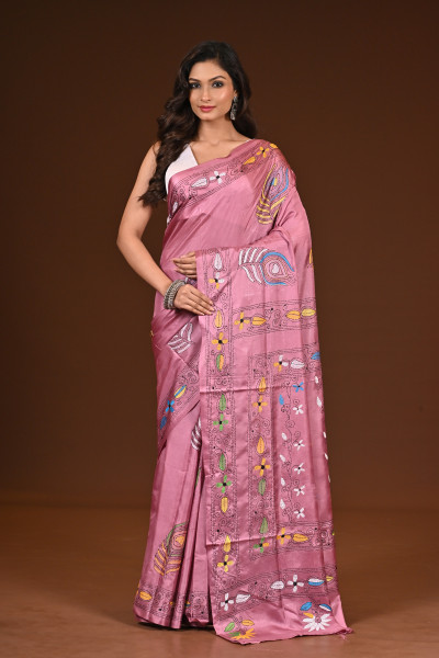 BELENDED SILK KANTHA SAREE