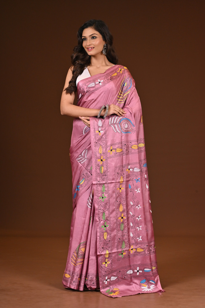 BELENDED SILK KANTHA SAREE