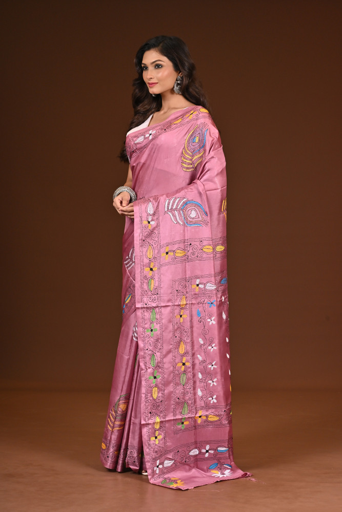 BELENDED SILK KANTHA SAREE