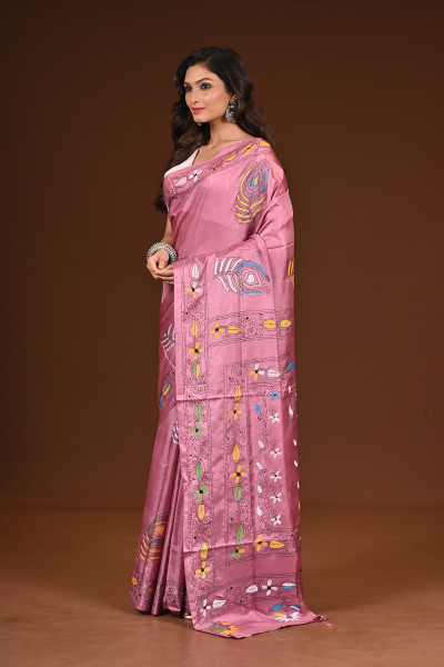 BELENDED SILK KANTHA SAREE