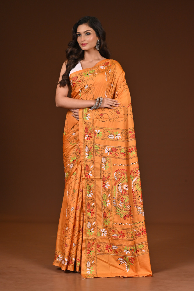 BELENDED SILK KANTHA SAREE