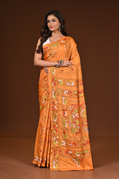 BELENDED SILK KANTHA SAREE