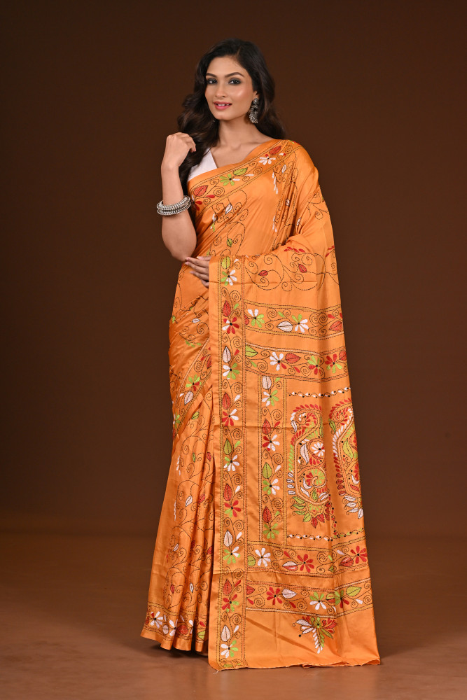 BELENDED SILK KANTHA SAREE
