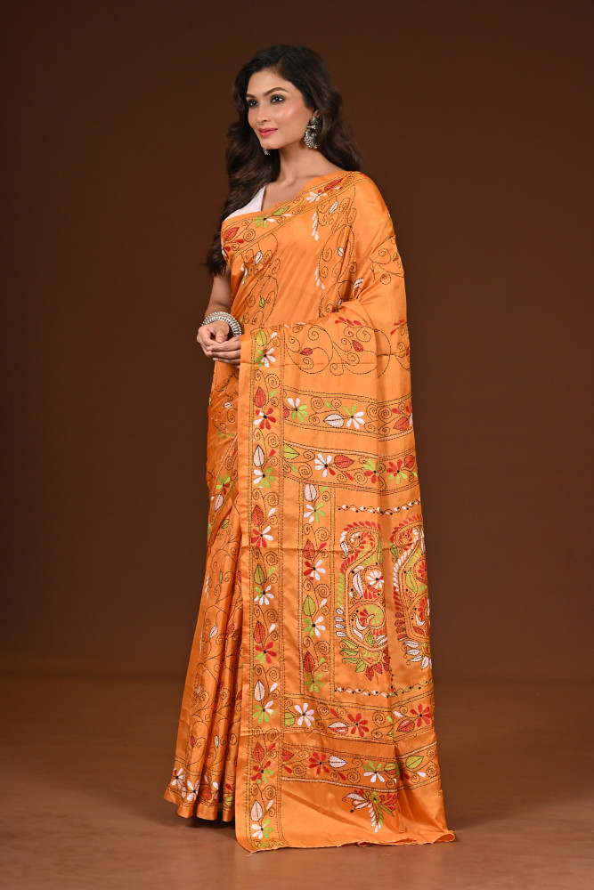 BELENDED SILK KANTHA SAREE