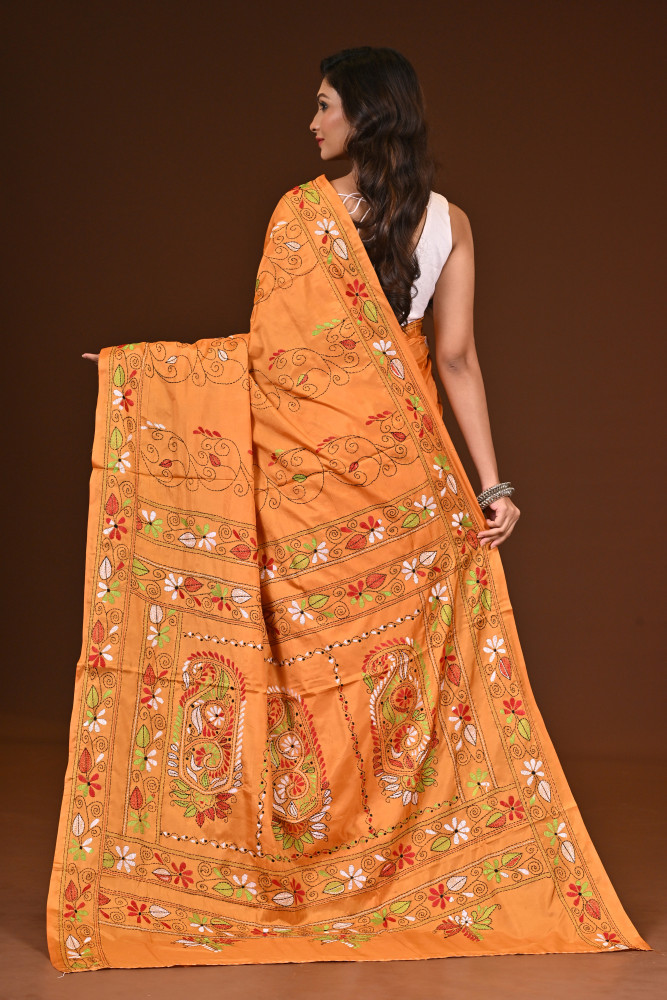 BELENDED SILK KANTHA SAREE