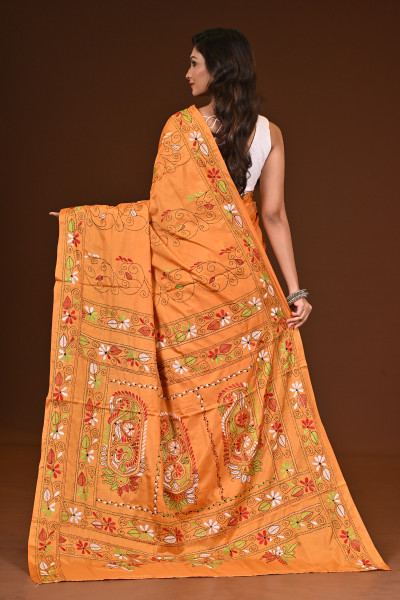 BELENDED SILK KANTHA SAREE