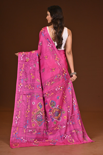 BELENDED SILK KANTHA SAREE