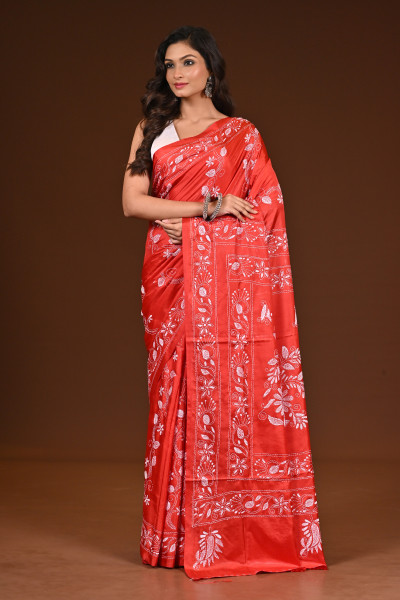 BELENDED SILK KANTHA SAREE