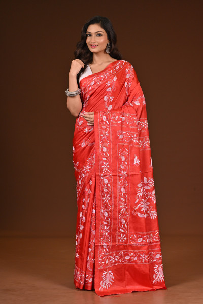 BELENDED SILK KANTHA SAREE