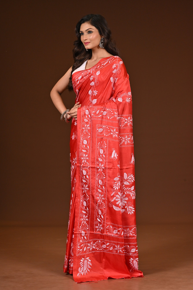 BELENDED SILK KANTHA SAREE