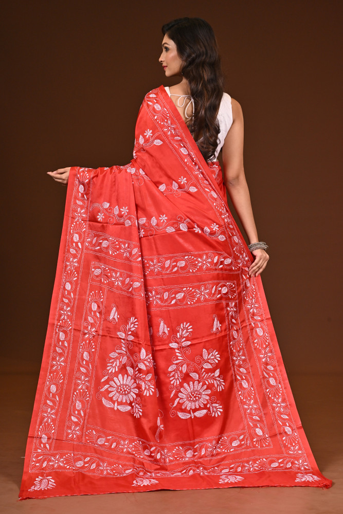 BELENDED SILK KANTHA SAREE