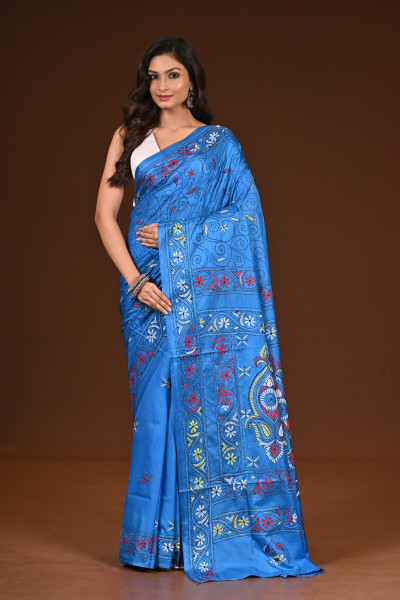 BELENDED SILK KANTHA SAREE