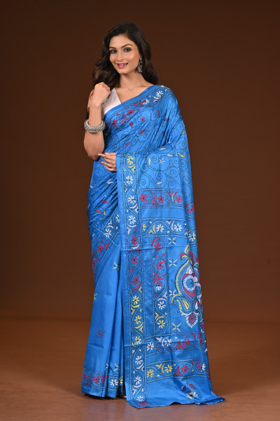 BELENDED SILK KANTHA SAREE