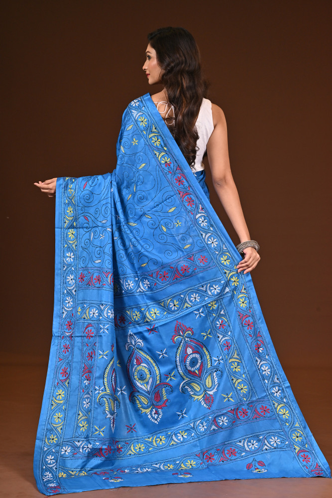 BELENDED SILK KANTHA SAREE