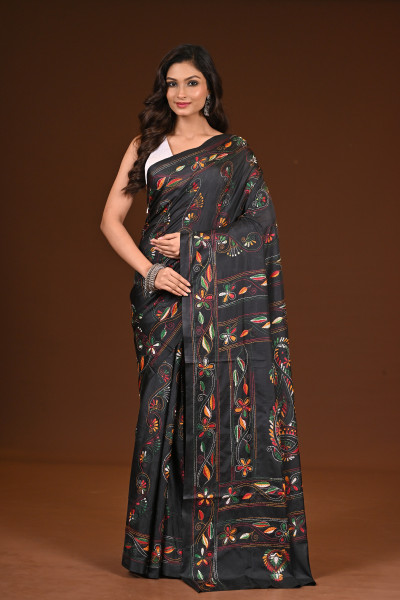 BELENDED SILK KANTHA SAREE