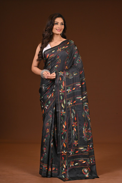 BELENDED SILK KANTHA SAREE