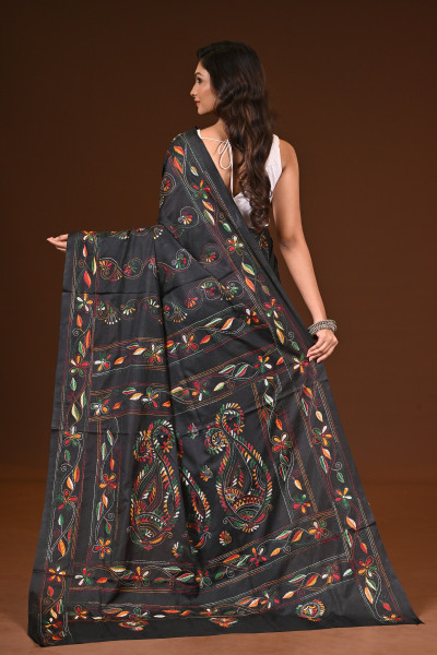 BELENDED SILK KANTHA SAREE