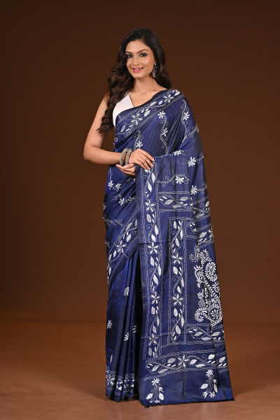 BELENDED SILK KANTHA SAREE