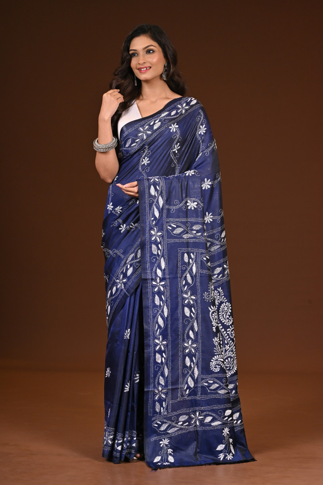 BELENDED SILK KANTHA SAREE