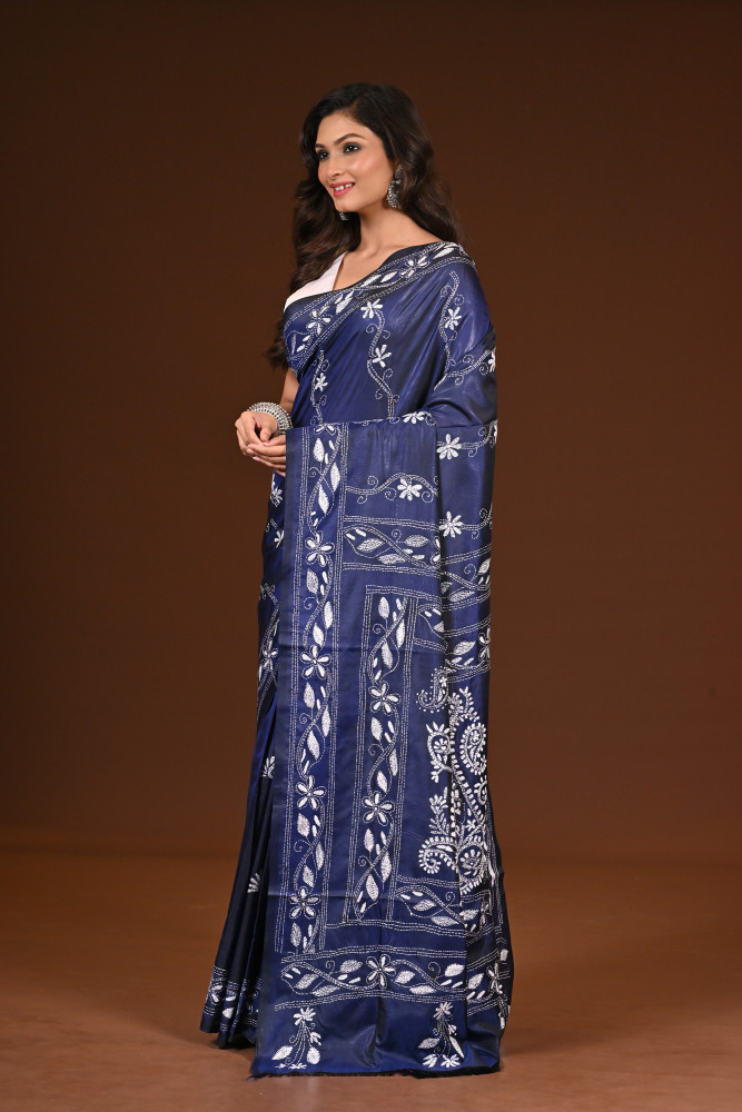 BELENDED SILK KANTHA SAREE