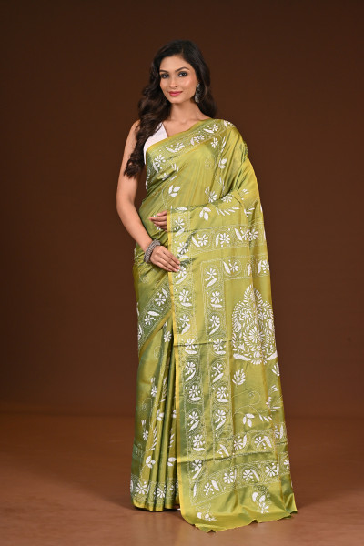 BELENDED SILK KANTHA SAREE