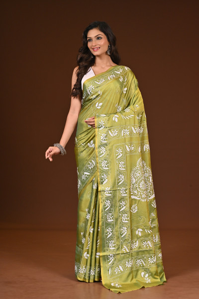 BELENDED SILK KANTHA SAREE