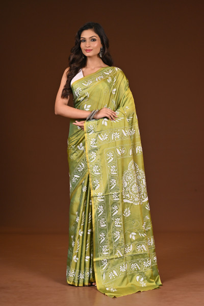 BELENDED SILK KANTHA SAREE