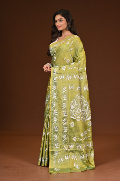 BELENDED SILK KANTHA SAREE