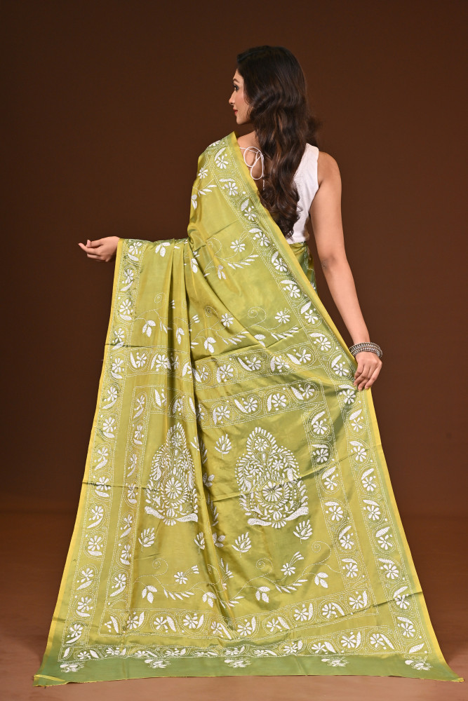 BELENDED SILK KANTHA SAREE