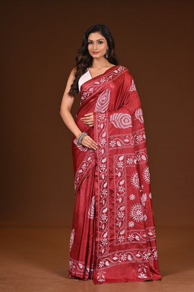 BELENDED SILK KANTHA SAREE