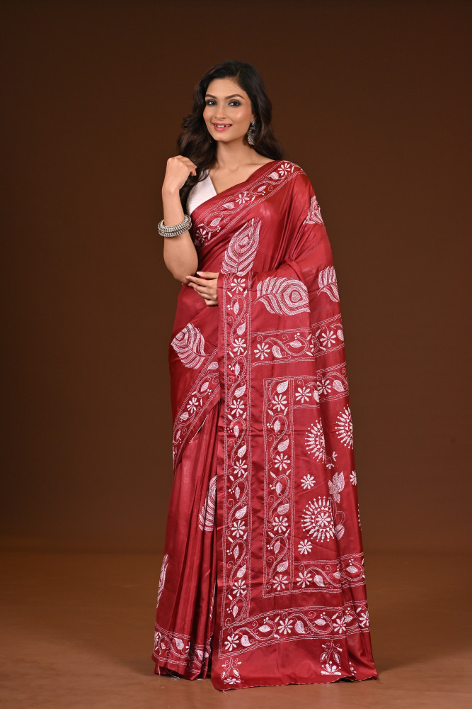BELENDED SILK KANTHA SAREE
