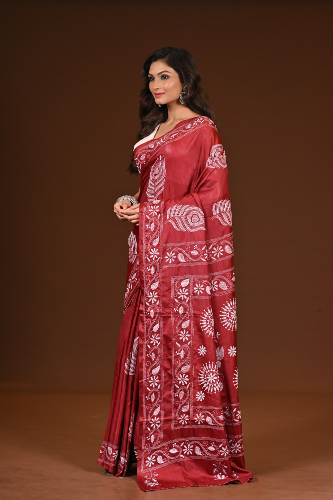 BELENDED SILK KANTHA SAREE