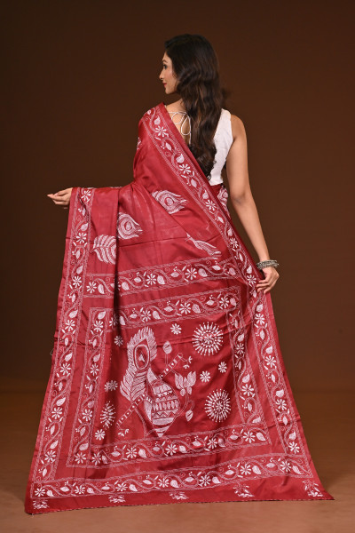 BELENDED SILK KANTHA SAREE