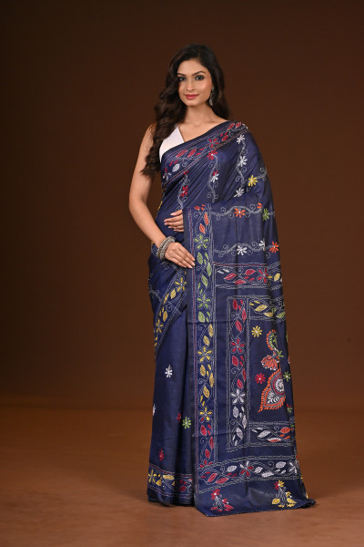 BELENDED SILK KANTHA SAREE