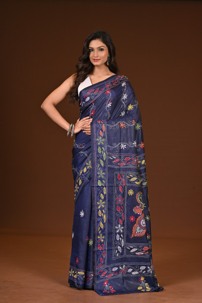 BELENDED SILK KANTHA SAREE
