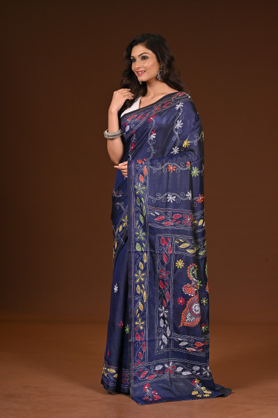 BELENDED SILK KANTHA SAREE
