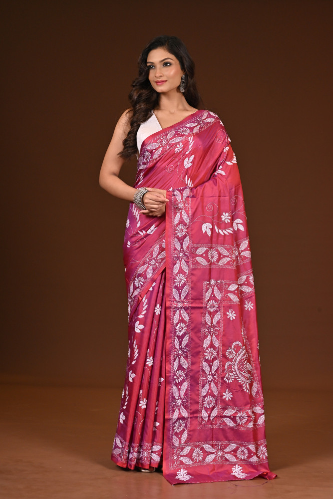 BELENDED SILK KANTHA SAREE