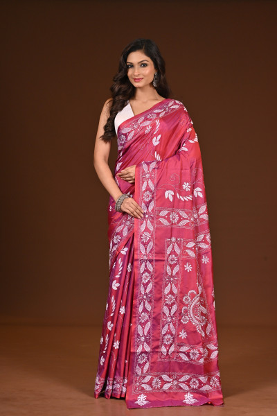 BELENDED SILK KANTHA SAREE