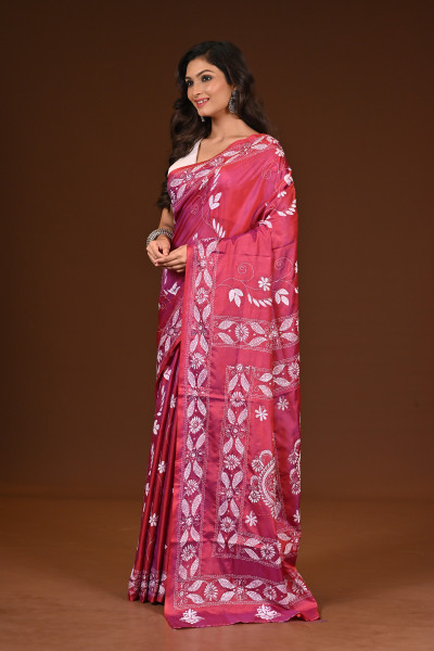 BELENDED SILK KANTHA SAREE