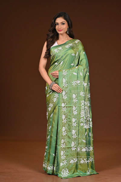 BELENDED SILK KANTHA SAREE